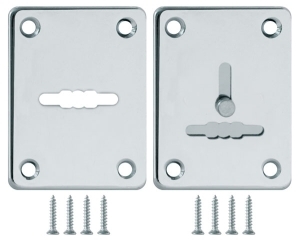 Накладка на сувальдный замок ESC.S-lift+S/K.set (ESC081/082) хром (2шт.)